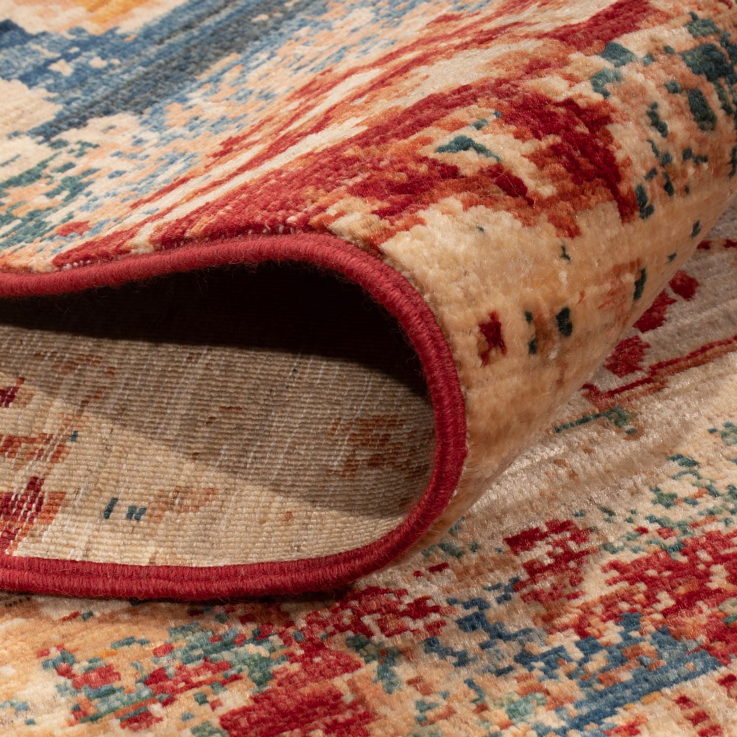 Designer Teppich - 198 x 155 cm - mehrfarbig