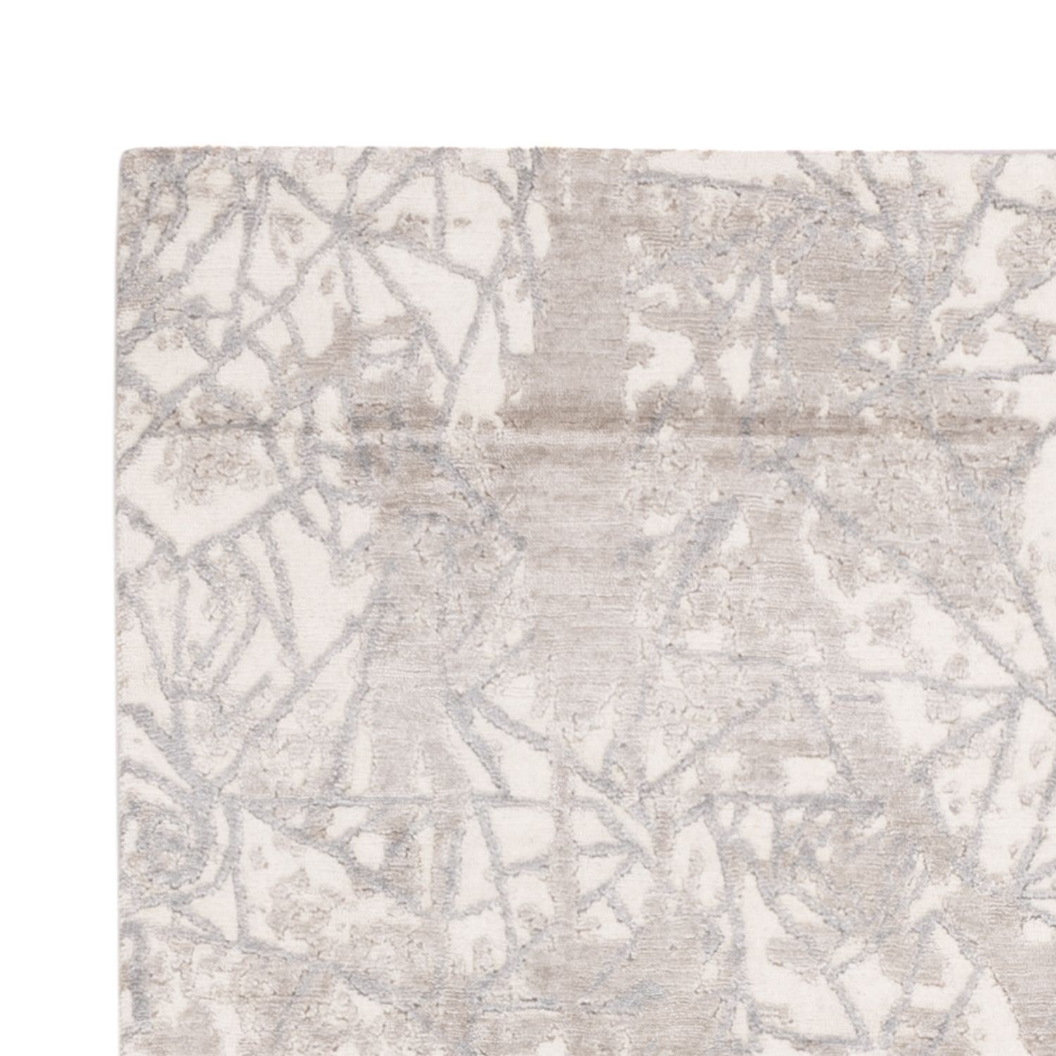 Designer Teppich - 203 x 152 cm - silber