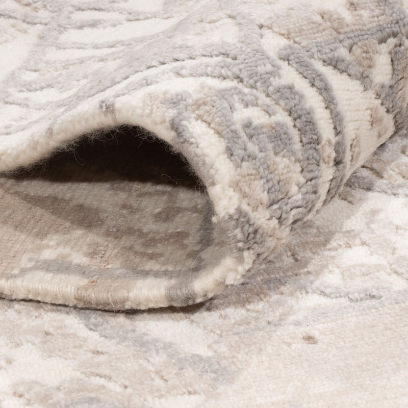 Designer Teppich - 203 x 152 cm - silber