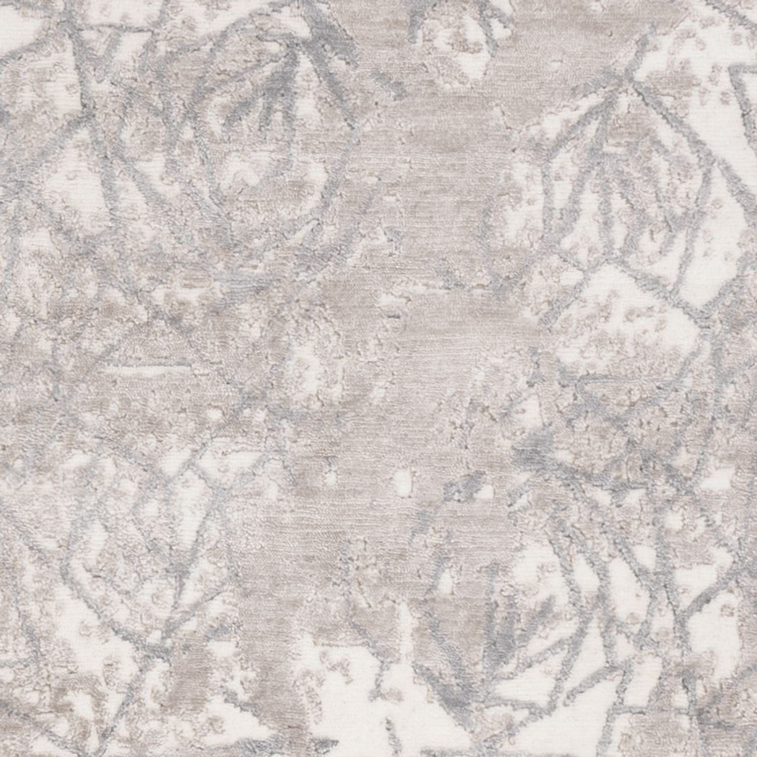 Designer Teppich - 206 x 154 cm - silber