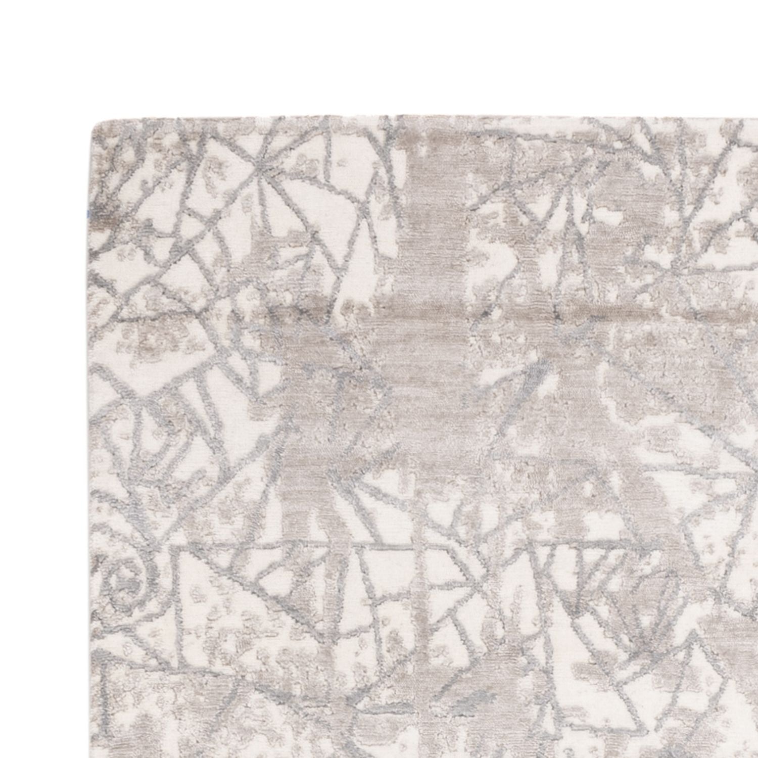 Designer Teppich - 206 x 154 cm - silber