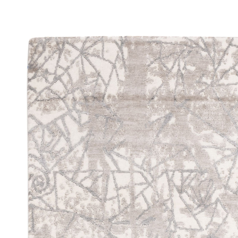 Designer Teppich - 206 x 154 cm - silber