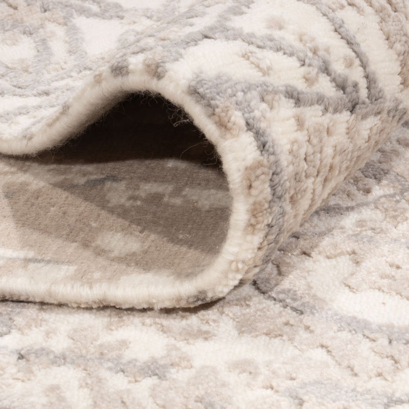 Designer Teppich - 206 x 154 cm - silber