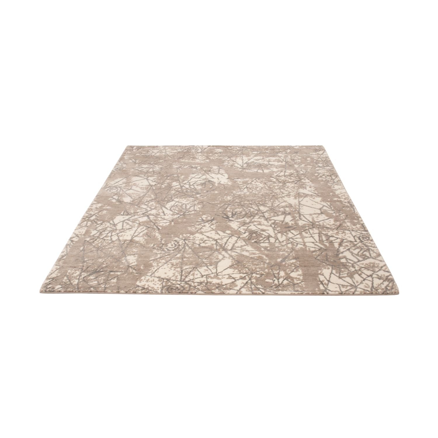 Designer Teppich - 206 x 154 cm - silber