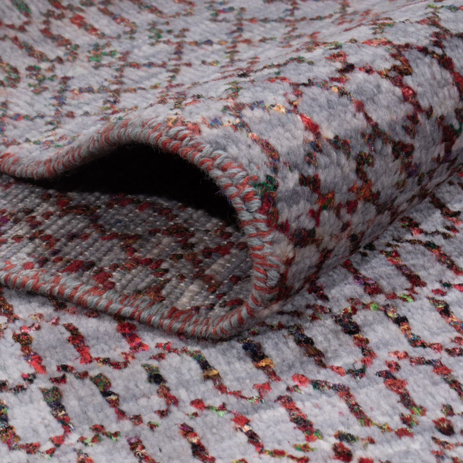 Designer Teppich - 199 x 150 cm - dunkelblau