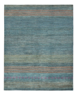 Designer Teppich - 195 x 154 cm - dunkelgrün