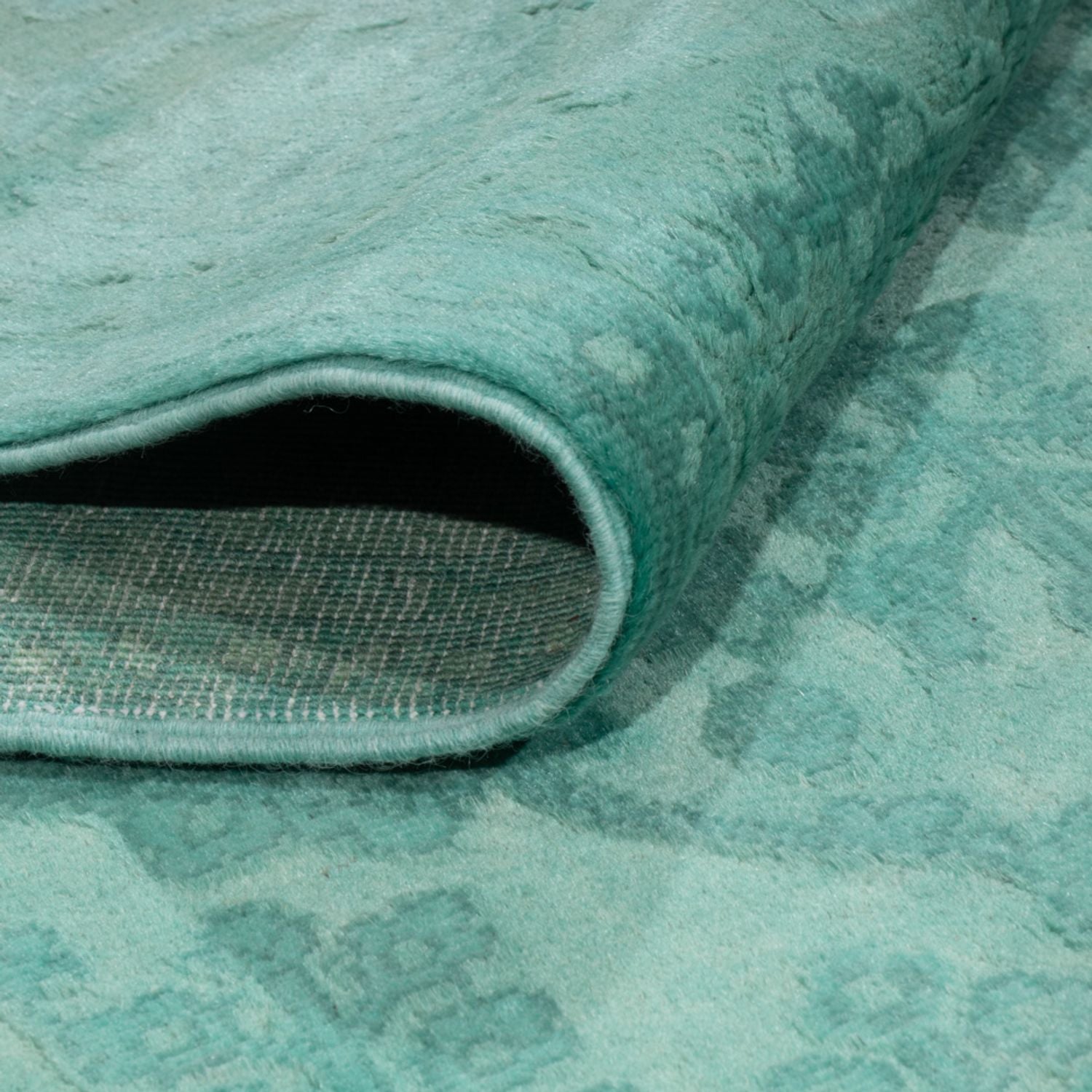 Designer Teppich - 196 x 156 cm - türkis