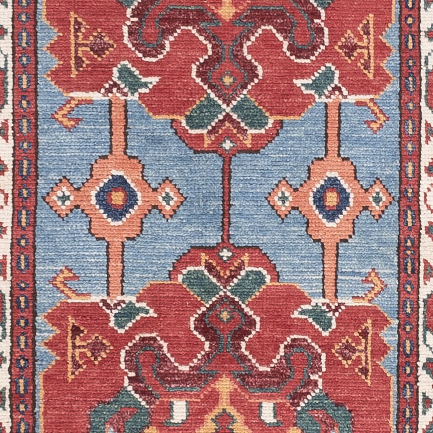 Läufer Ziegler - Kazak - 287 x 75 cm - blau