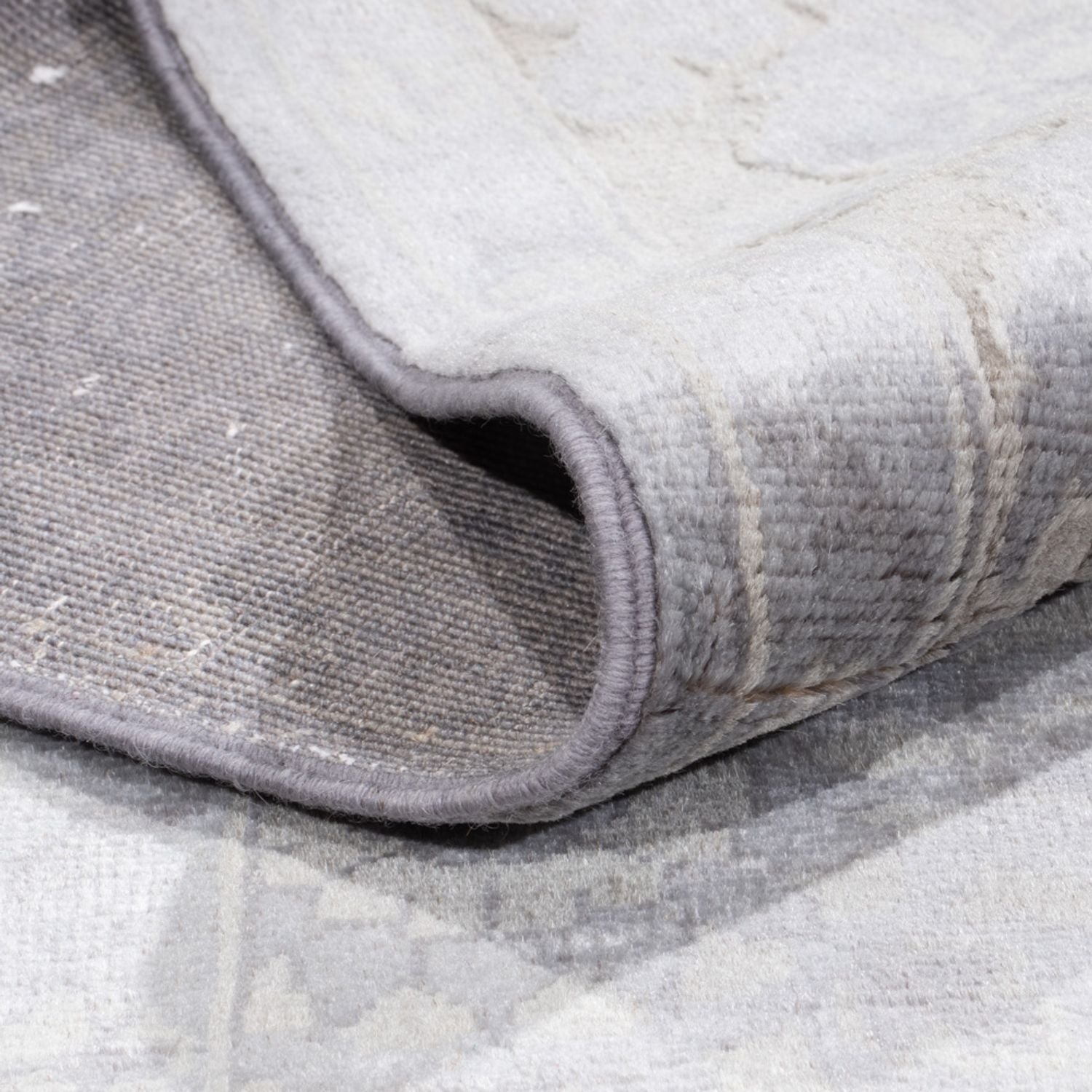 Designer Teppich - 295 x 246 cm - silber