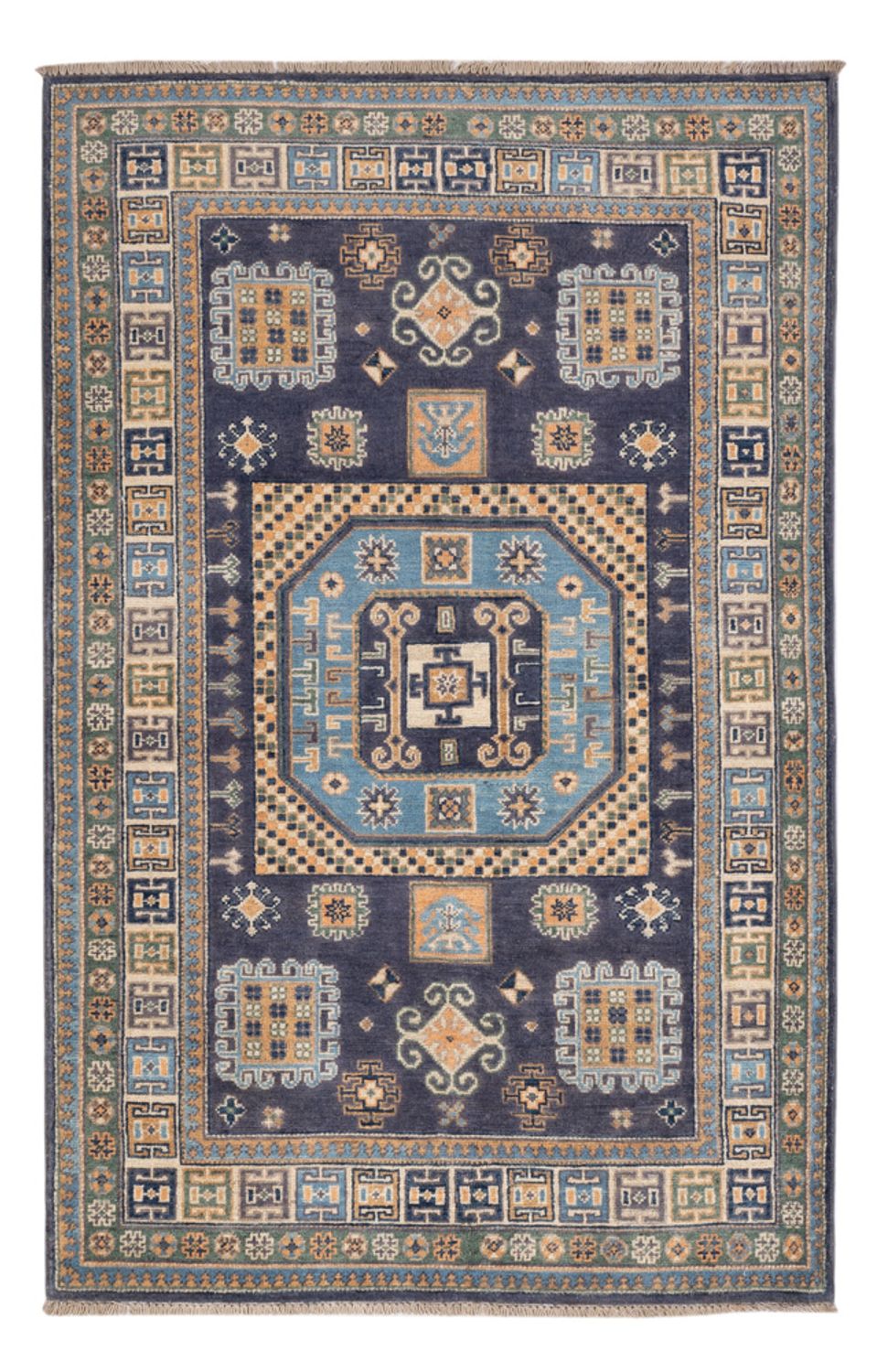 Ziegler Teppich - Kazak - 180 x 117 cm - dunkelblau