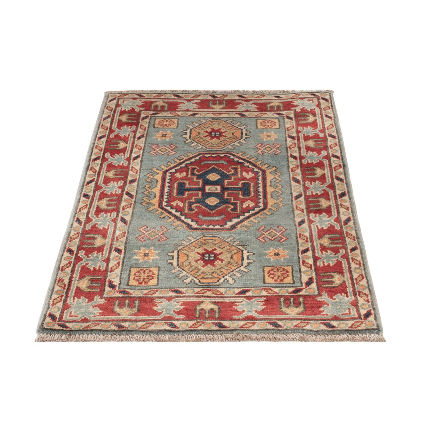 Ziegler Teppich - Kazak - 87 x 58 cm - hellblau