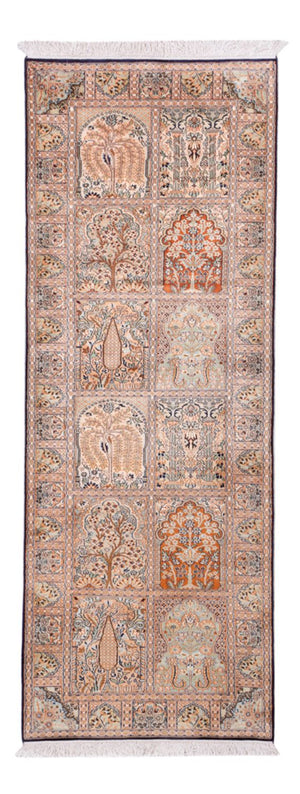 Läufer Seiden - Kaschmir Seide - 236 x 80 cm - dunkelbeige