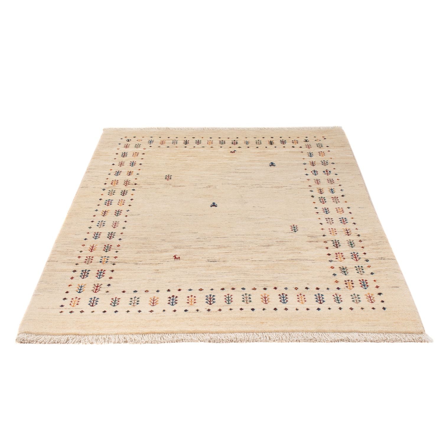 Gabbeh Teppich - Loribaft Perser - 158 x 110 cm - natur