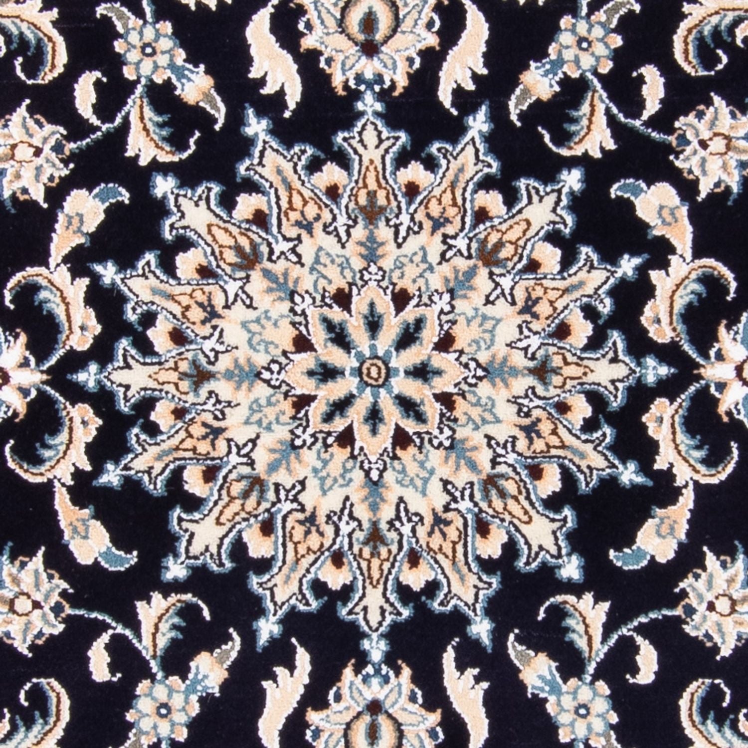 Perserteppich - Nain - Royal - 150 x 100 cm - dunkelblau