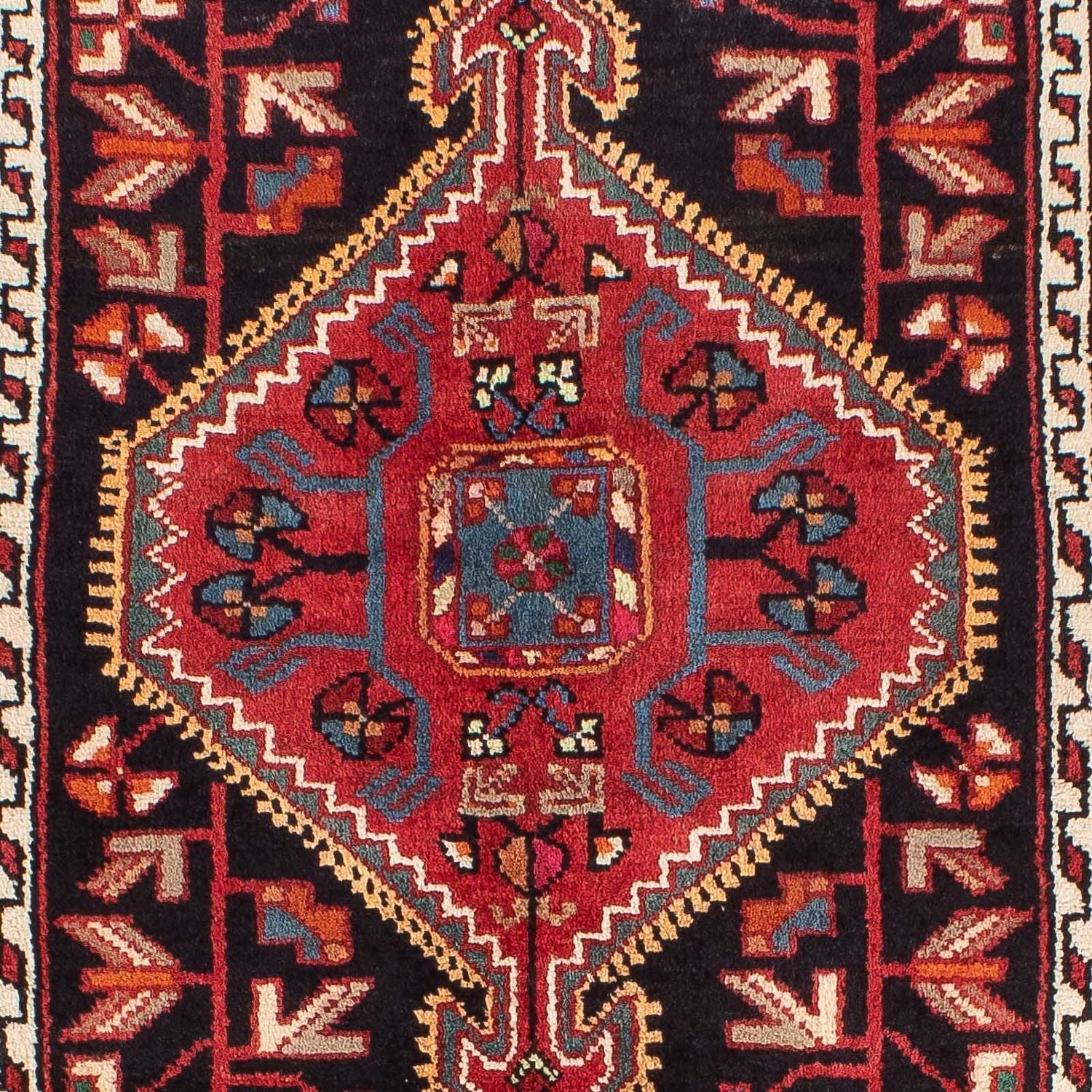 Perserteppich - Nomadic - 136 x 82 cm - dunkelblau
