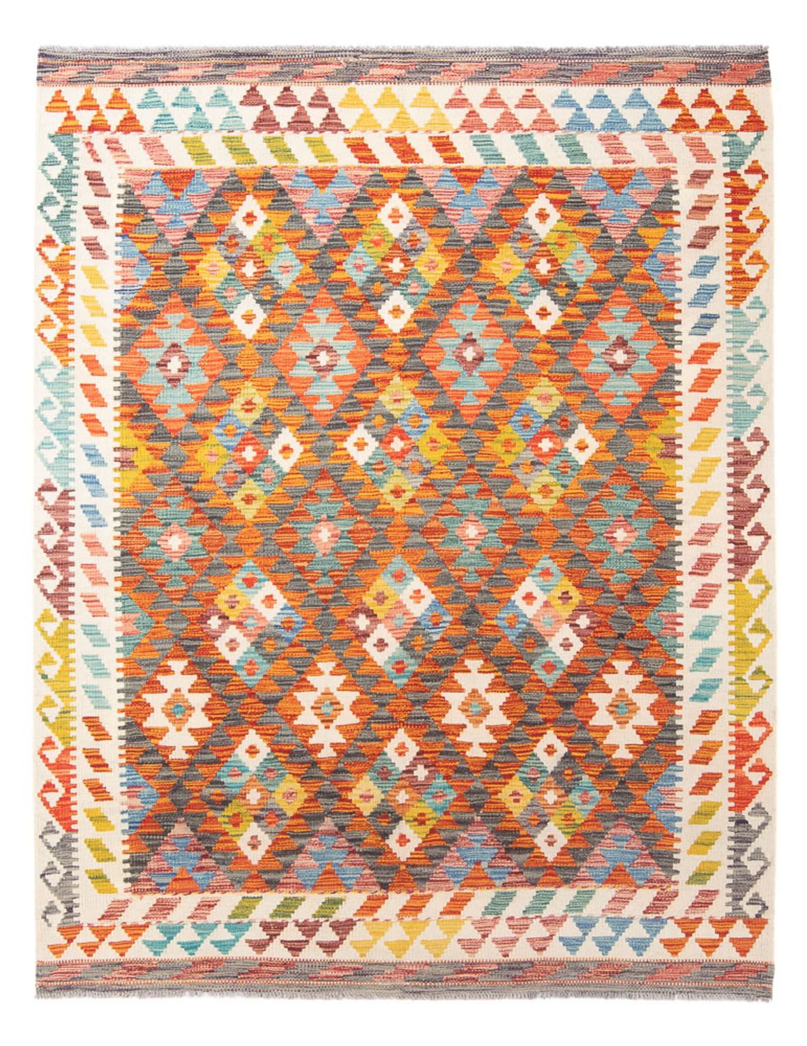 Kelim Teppich - Splash - 195 x 156 cm - mehrfarbig