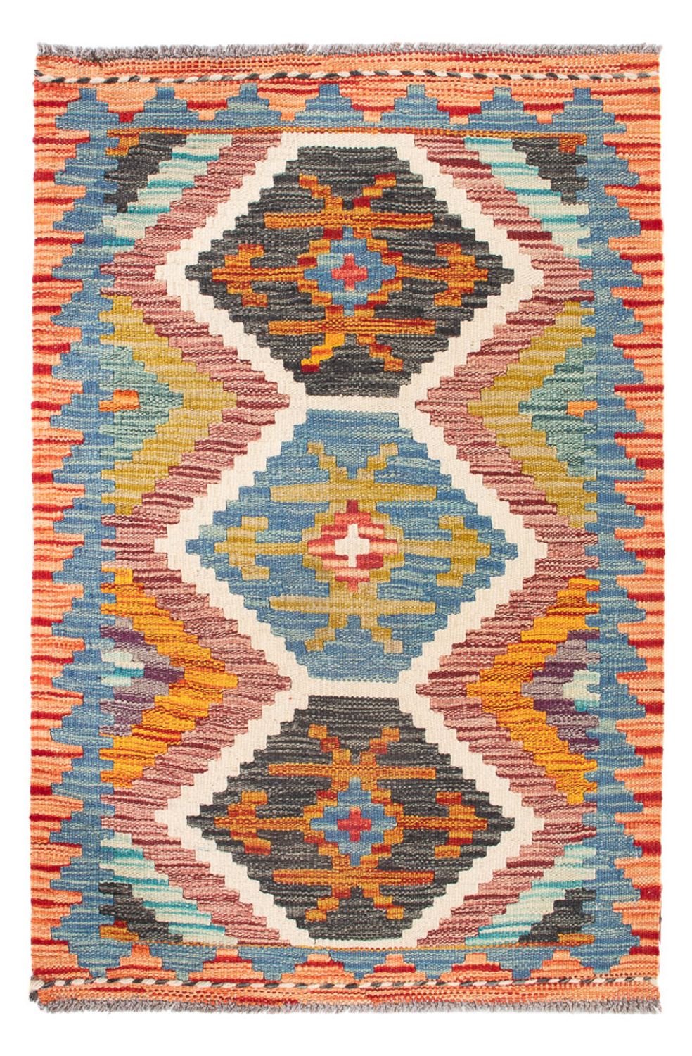 Kelim Teppich - Splash - 92 x 63 cm - mehrfarbig