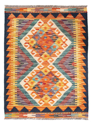 Kelim Teppich - Splash - 85 x 62 cm - mehrfarbig