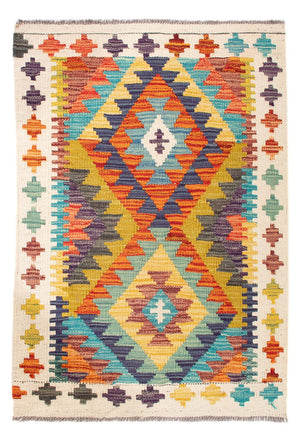 Kelim Teppich - Splash - 84 x 62 cm - mehrfarbig