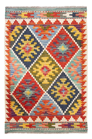 Kelim Teppich - Splash - 93 x 65 cm - mehrfarbig