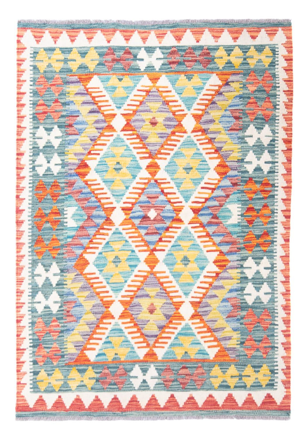 Kelim Teppich - Splash - 150 x 110 cm - mehrfarbig