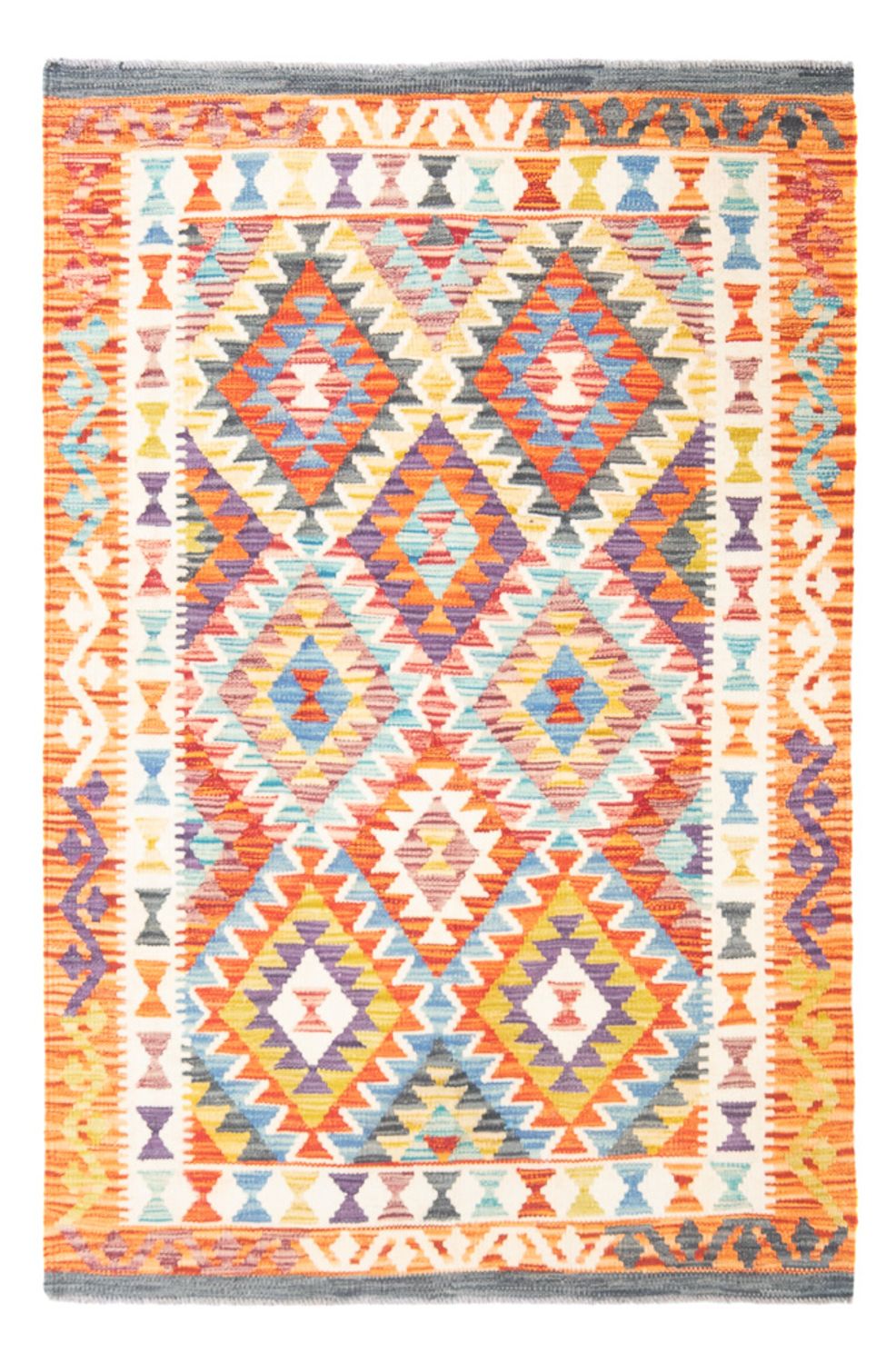 Kelim Teppich - Splash - 151 x 105 cm - mehrfarbig