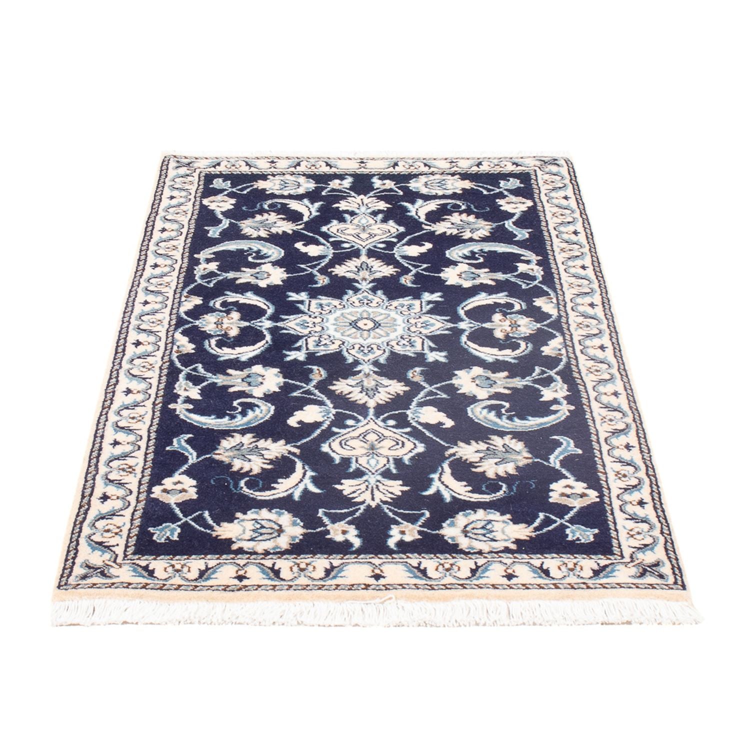 Perserteppich - Nain - 135 x 67 cm - dunkelblau