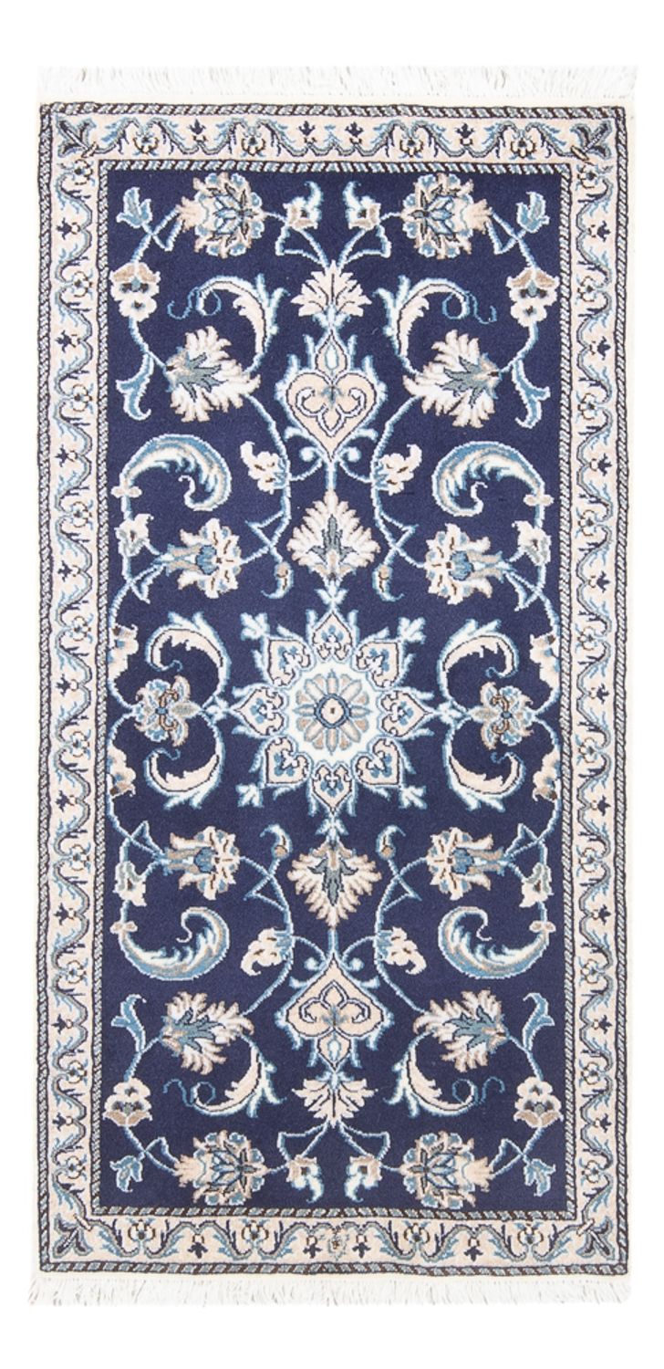 Perserteppich - Nain - 137 x 71 cm - dunkelblau