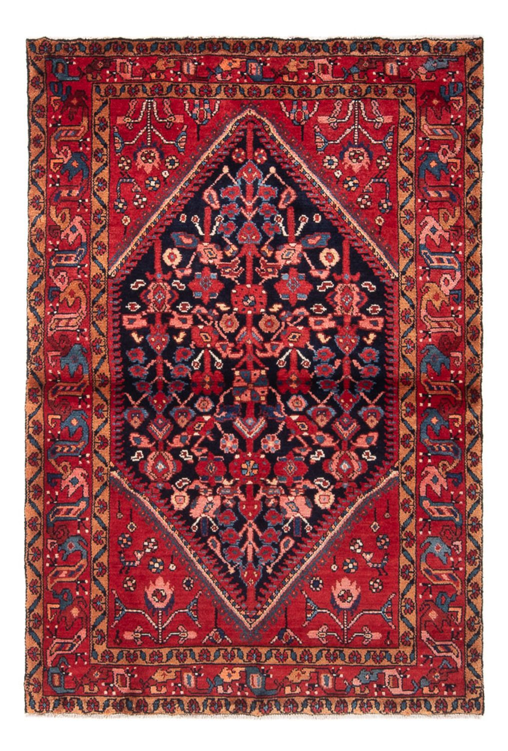 Perserteppich - Nomadic - 144 x 114 cm - dunkelblau