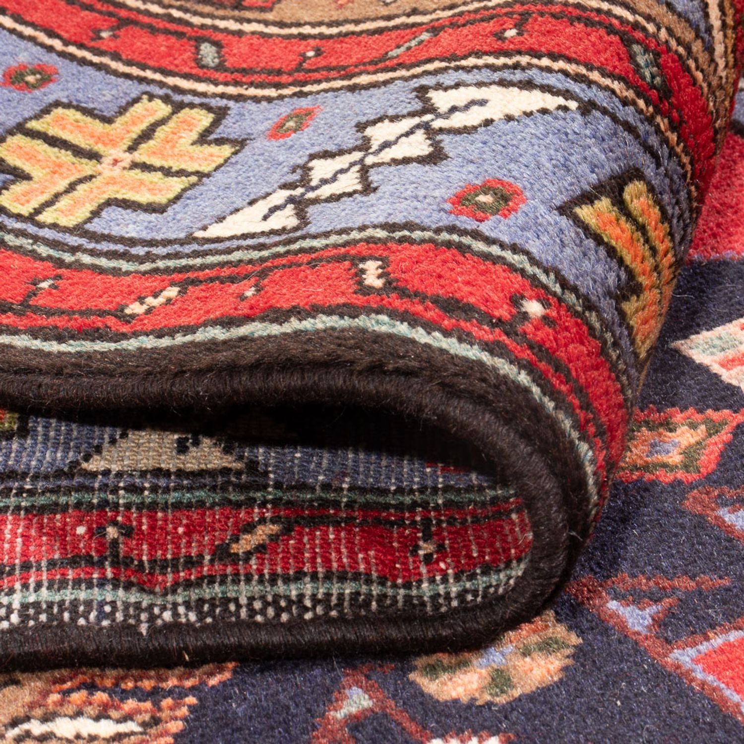 Perserteppich - Nomadic - 161 x 110 cm - dunkelblau