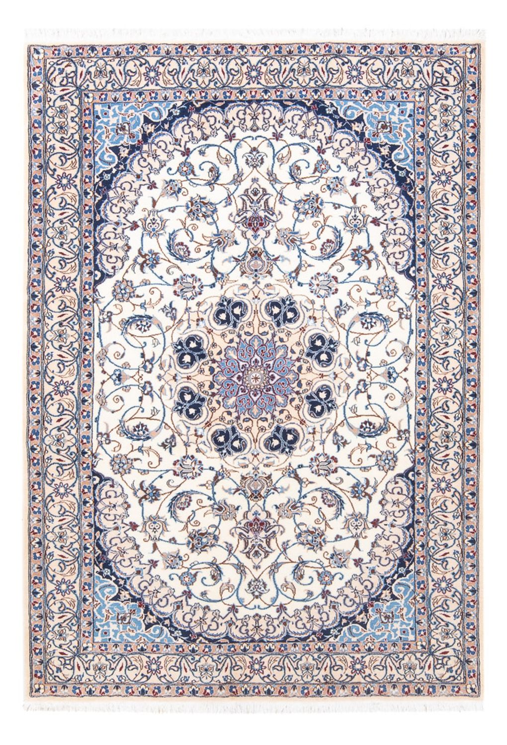 Perserteppich - Nain - Royal - 197 x 130 cm - creme