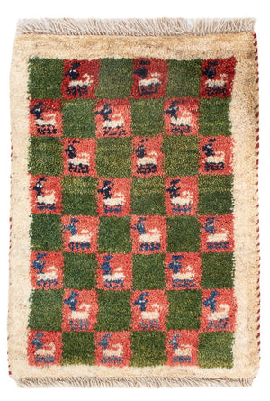 Gabbeh Teppich - Perser - 60 x 40 cm - mehrfarbig