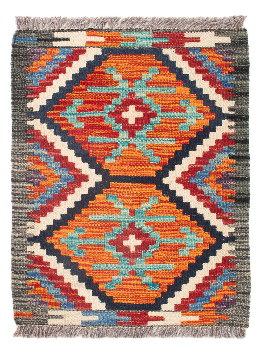 Kelim Teppich - Splash - 60 x 40 cm - mehrfarbig