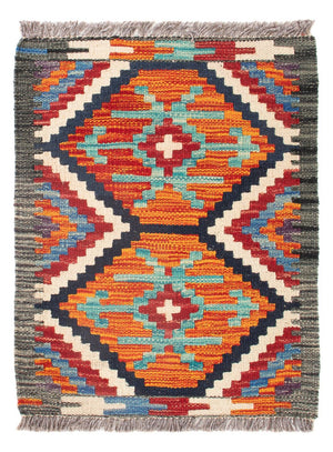 Kelim Teppich - Splash - 60 x 40 cm - mehrfarbig