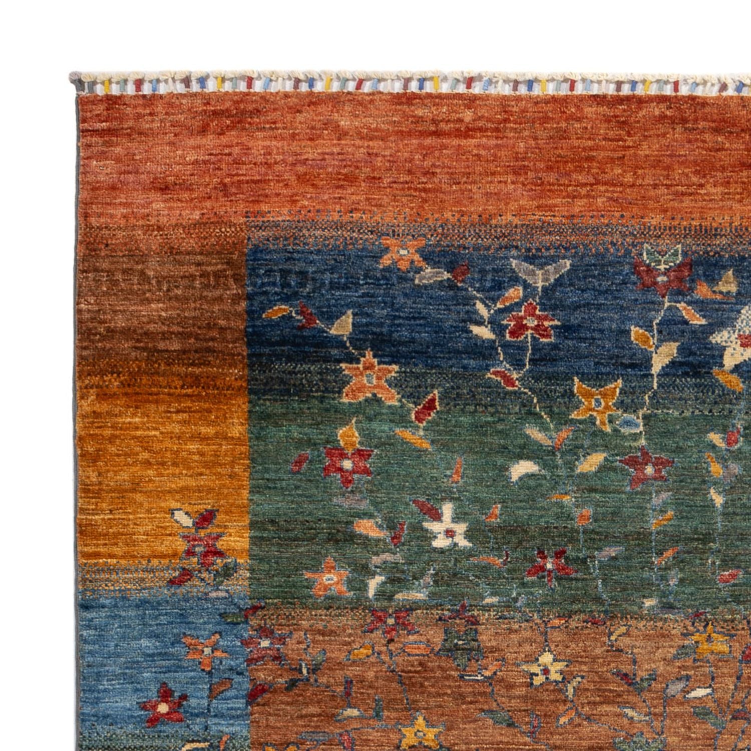 Gabbeh Teppich - Loribaft Perser - 193 x 158 cm - mehrfarbig
