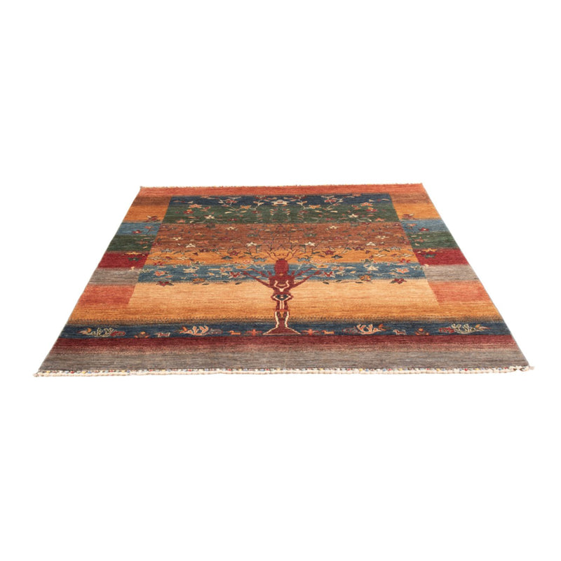 Gabbeh Teppich - Loribaft Perser - 193 x 158 cm - mehrfarbig