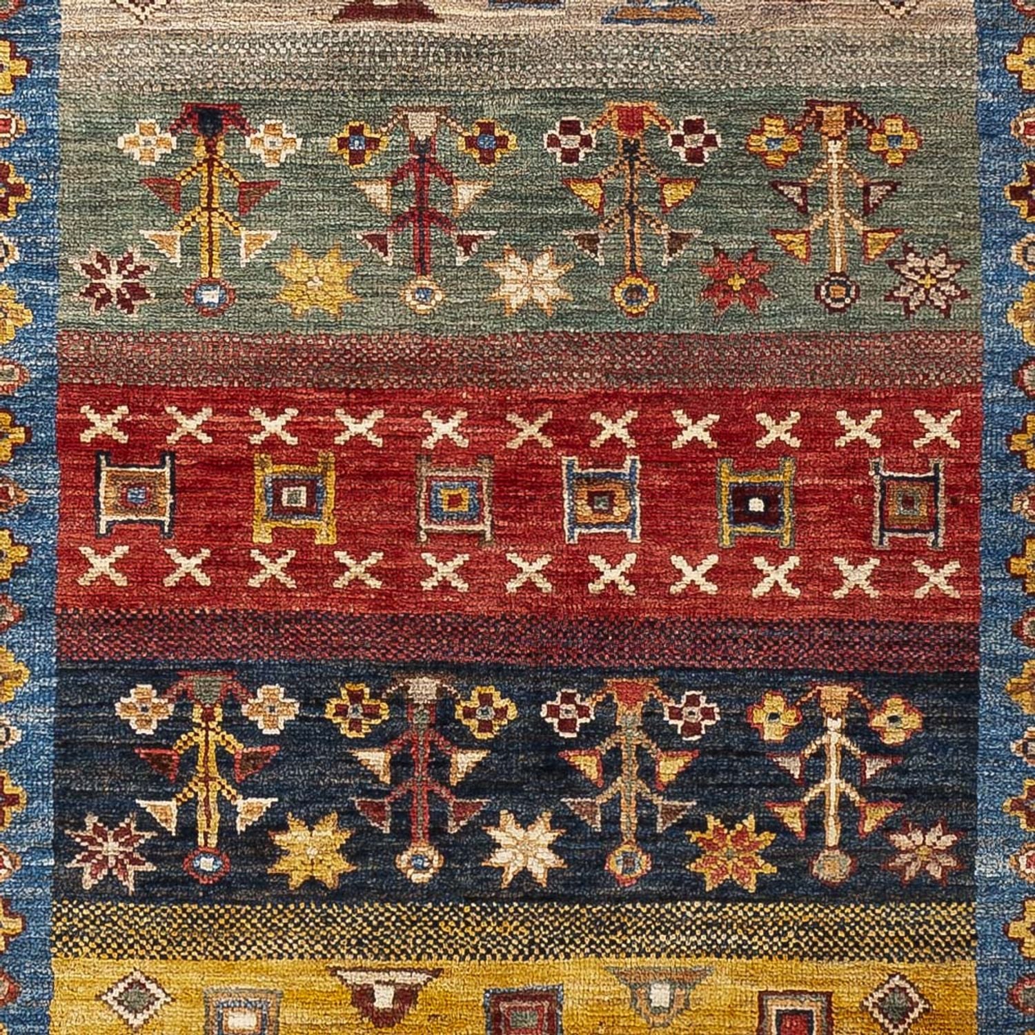 Gabbeh Teppich - Loribaft Perser - 148 x 105 cm - mehrfarbig