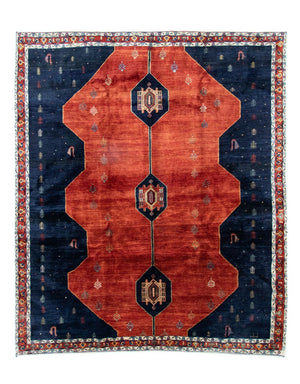 Perserteppich - Nomadic 292 x 259 cm - blau
