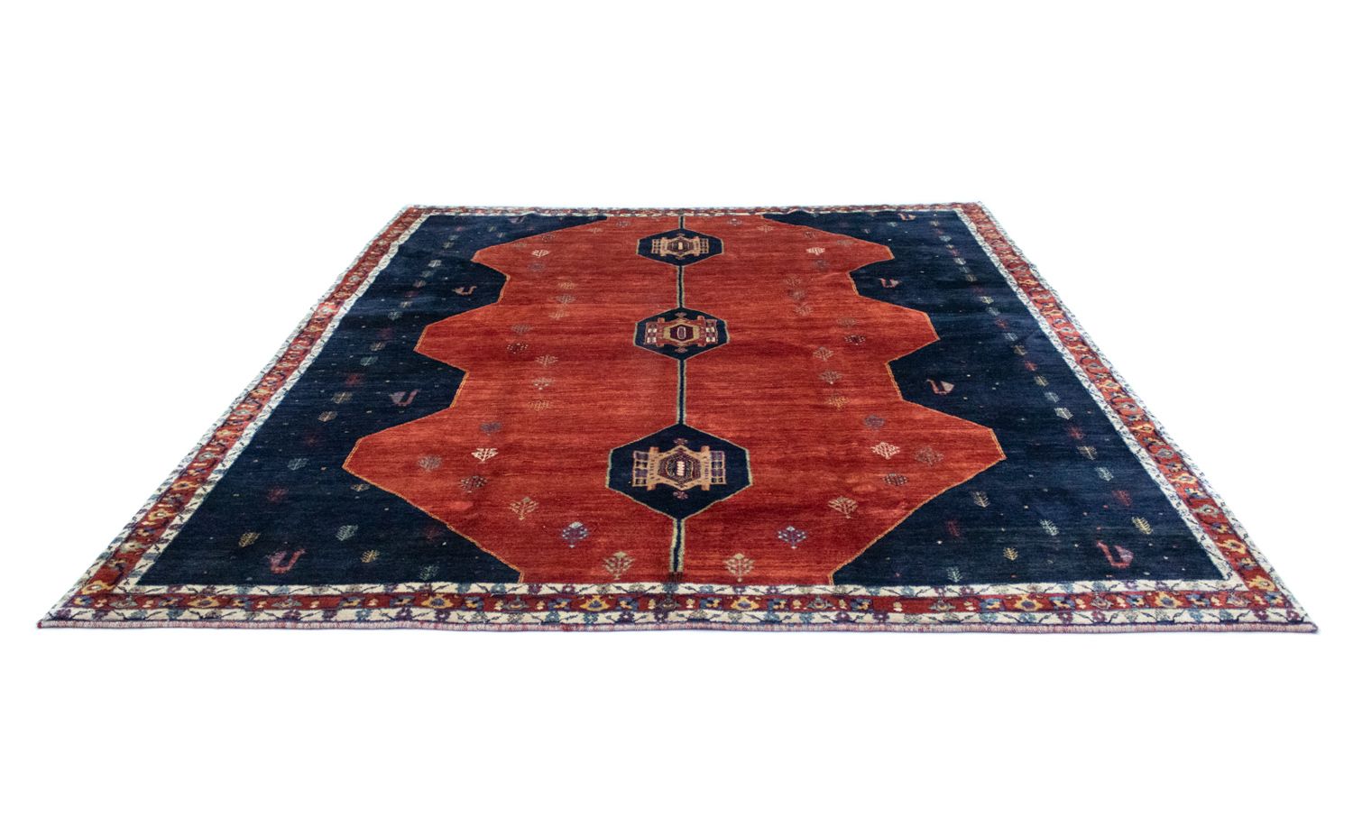Perserteppich - Nomadic 292 x 259 cm - blau