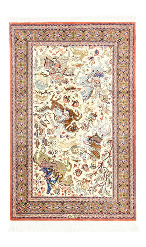 Seidenteppich - Ghom Seide - Premium 121 x 77 cm Teppichbrücke