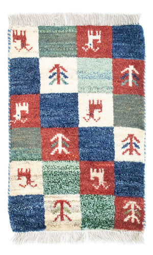 Gabbeh Teppich - Perser 60 x 40 cm - mehrfarbig
