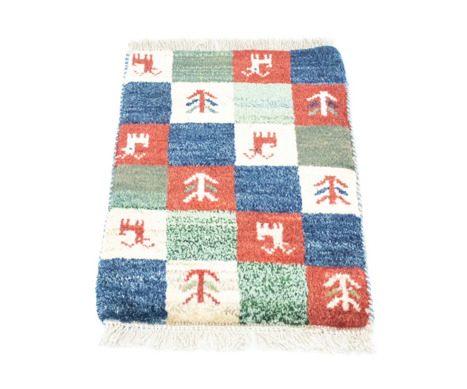 Gabbeh Teppich - Perser 60 x 40 cm - mehrfarbig