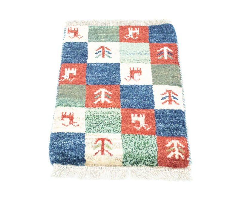 Gabbeh Teppich - Perser 60 x 40 cm - mehrfarbig