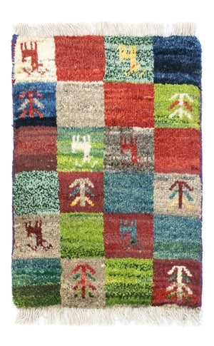 Gabbeh Teppich - Perser 60 x 40 cm - mehrfarbig