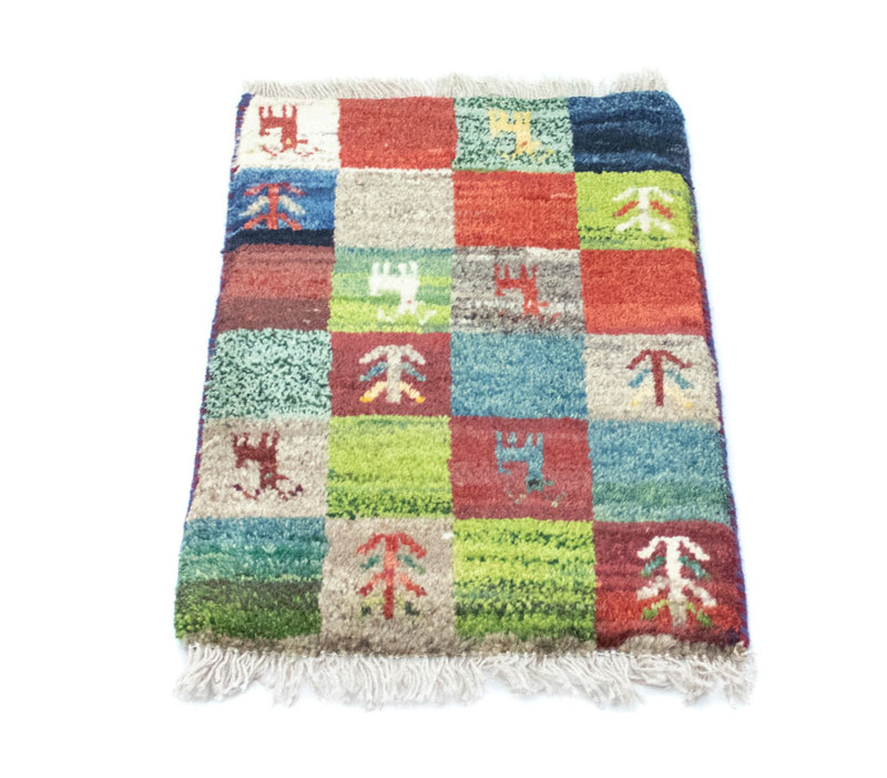 Gabbeh Teppich - Perser 60 x 40 cm - mehrfarbig