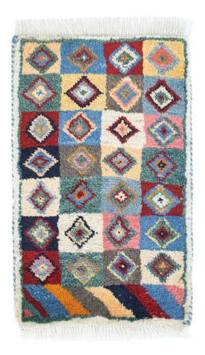 Gabbeh Teppich - Perser 60 x 40 cm - mehrfarbig