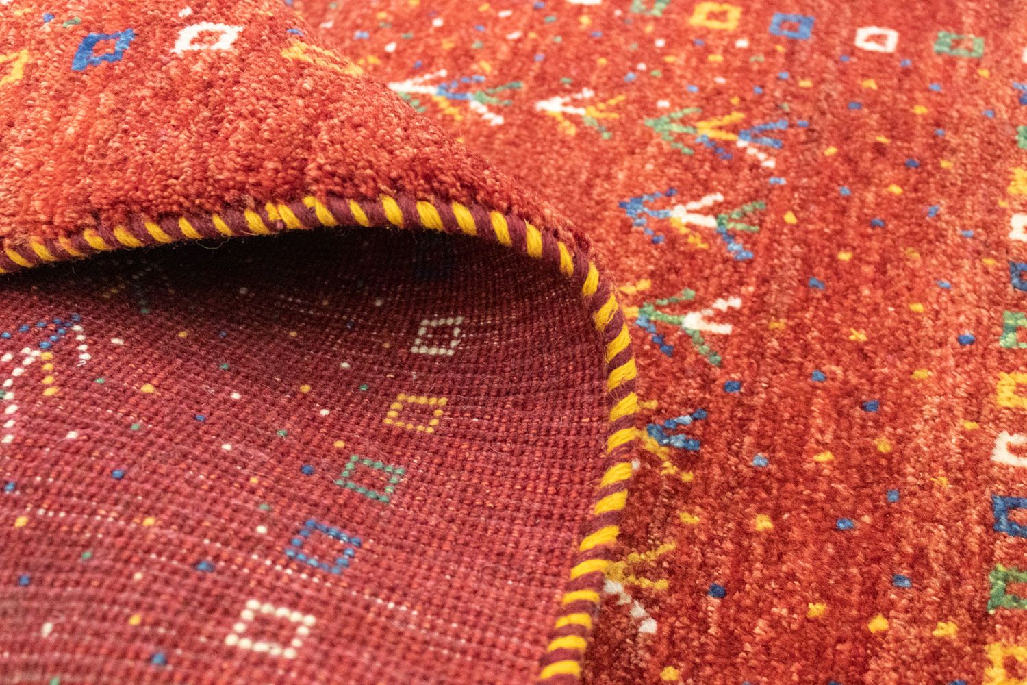Gabbeh Teppich - Kaschkuli Perser 125 x 80 cm - orange