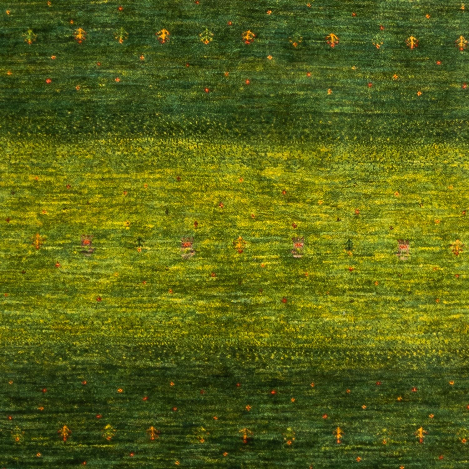Gabbeh Teppich - Loribaft Perser - 238 x 172 cm - grün