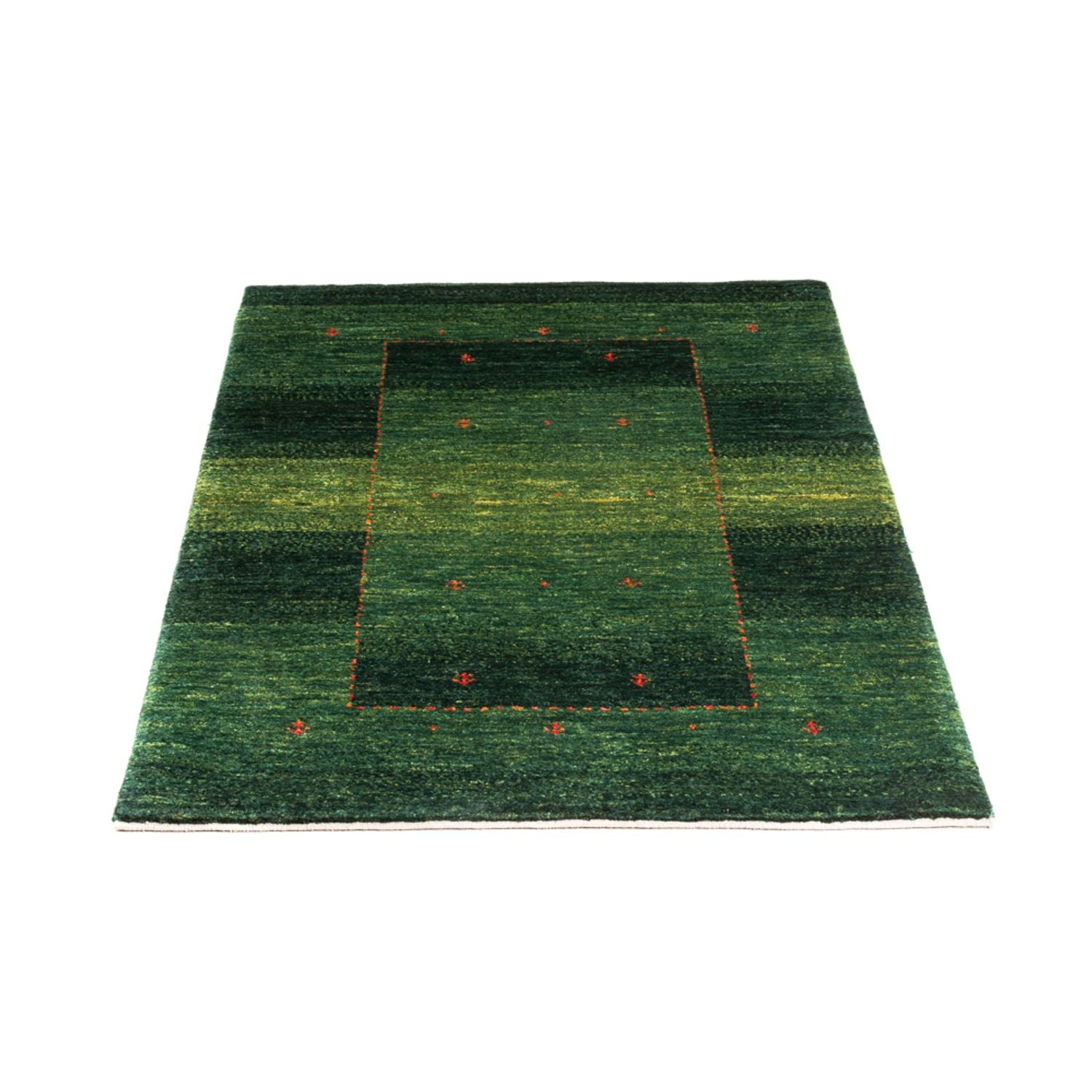 Gabbeh Teppich - Loribaft Perser - 120 x 79 cm - grün