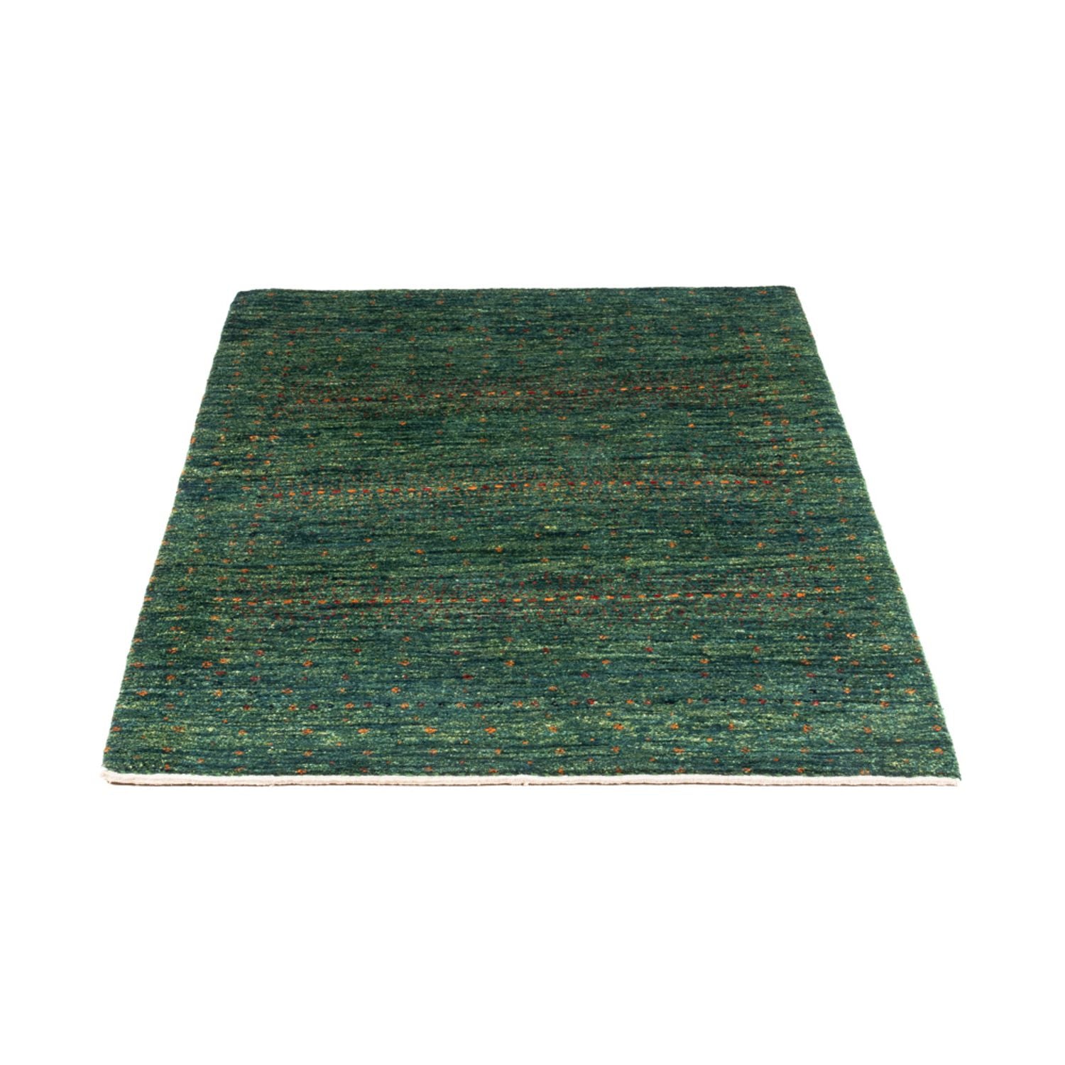 Gabbeh Teppich - Loribaft Perser - 124 x 87 cm - grün
